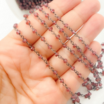 Load image into Gallery viewer, Garnet Oxidized Wire Chain.