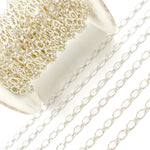 Load image into Gallery viewer, Sterling Silver Textured Long and Short Link Chain