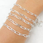 Load image into Gallery viewer, Sterling Silver Diamond Cut Paperclip Chain