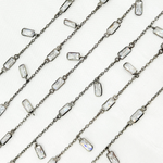 Load image into Gallery viewer, Cubic Zirconia Rectangle Shape Dangle & Connected Wire Chain