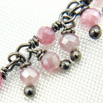 Load image into Gallery viewer, Coated Red Quartz Cluster Dangle Oxidized Wire Chain.