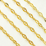 Load image into Gallery viewer, Gold Plated 925 Sterling Silver Flat Marina Link Chain.
