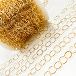 Load image into Gallery viewer, 14K Gold Filled Flat Round Link Chain