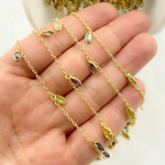 Load image into Gallery viewer, Multi Color Cubic Zirconia Marquise Shape Dangle Chain