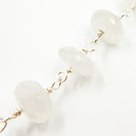 Load image into Gallery viewer, Rainbow Moonstone Sterling Silver Wire Chain