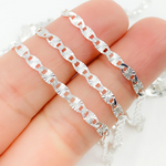 Load image into Gallery viewer, 925 Sterling Silver Diamond Cut Mariner Link Chain.