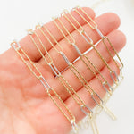 Load image into Gallery viewer, Sterling Silver Smooth and Gold Plated Diamond Cut Paperclip Chain