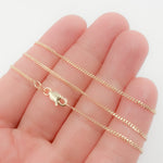 Load image into Gallery viewer, 14K Solid Gold Flat Curb Chain