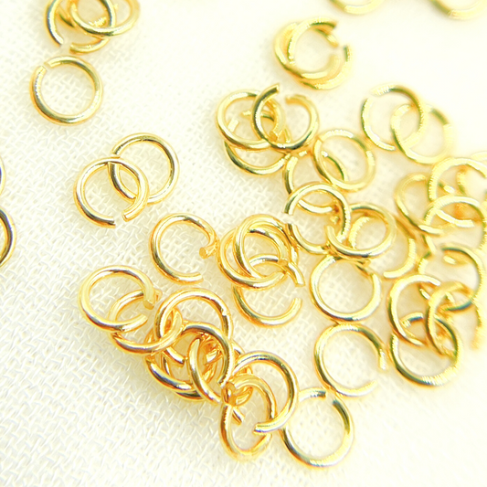 Gauge Gold Plated Sterling Silver Open Jump Ring