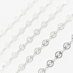 Load image into Gallery viewer, Sterling Silver Patterned Round Disc Link Chain