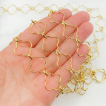 Load image into Gallery viewer, Gold Plated 925 Sterling Silver Clover Link Chain