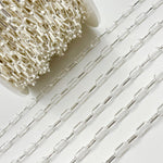 Load image into Gallery viewer, Sterling Silver Smooth Paperclip Chain