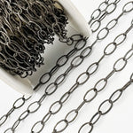 Load image into Gallery viewer, Black Rhodium Sterling Silver Twisted Round Link Chain