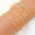 Load image into Gallery viewer, Gold Filled Twisted Oval Chain Bulk