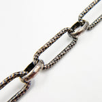 Load image into Gallery viewer, Black Rhodium Sterling Silver Long and Short Link Chain