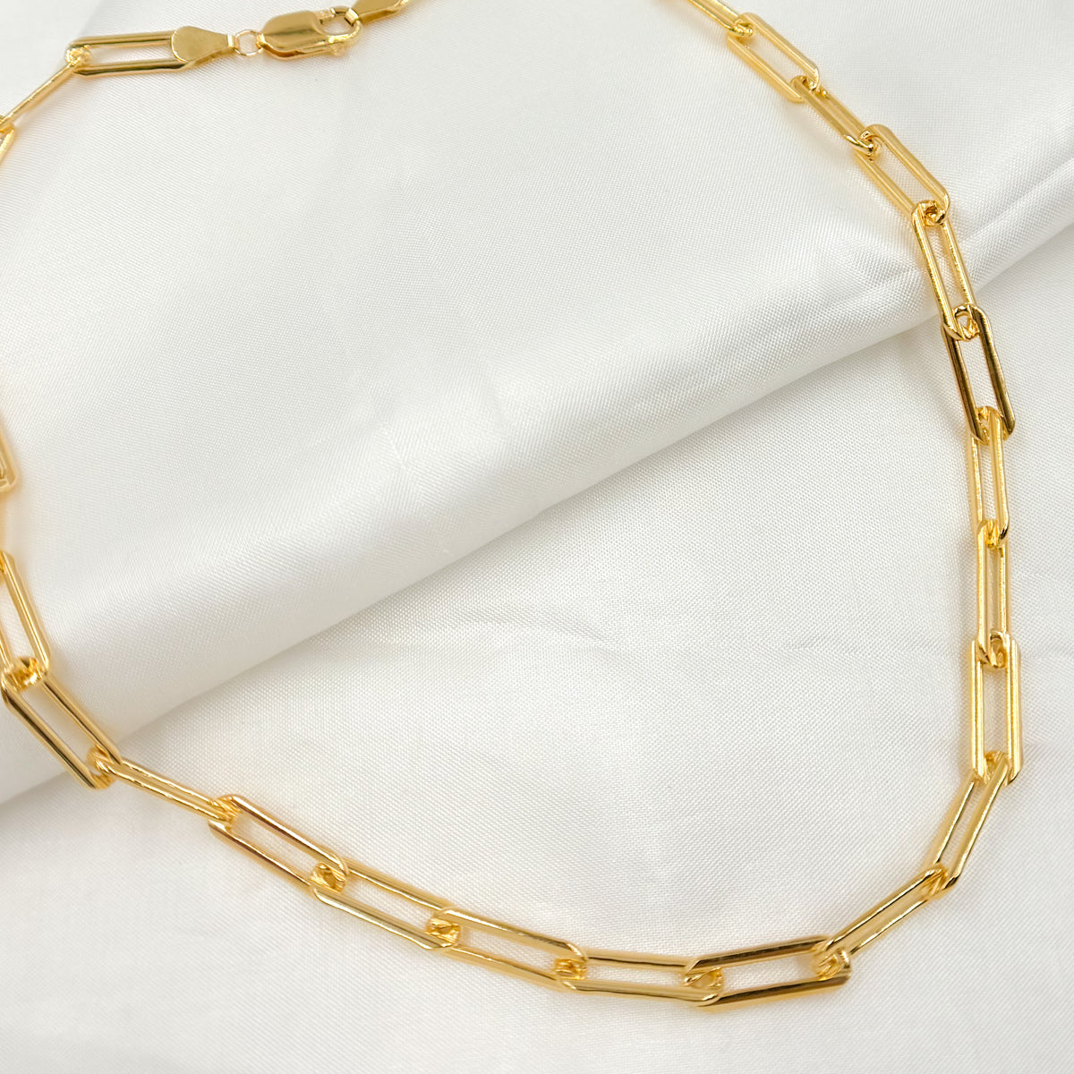 14K Gold-Filled Smooth Paperclip Finished Necklace