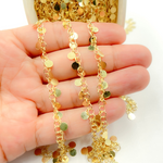 Load image into Gallery viewer, Gold Plated 925 Sterling Silver Dangle Disc Chain