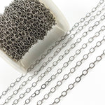 Load image into Gallery viewer, Oxidized Sterling Silver Twisted Cable Oval Link Chain