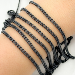 Load image into Gallery viewer, Sterling Silver Black Rhodium Matt Finish Curb Chain