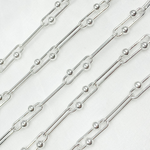 Load image into Gallery viewer, 925 Sterling Silver Smooth & Balls Paperclip Link Chain.