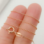 Load image into Gallery viewer, Rose Gold Pated Sterling Silver Ball Necklace