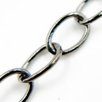 Load image into Gallery viewer, Black Rhodium Sterling Silver Smooth Oval Link Chain