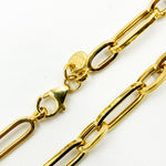 Load image into Gallery viewer, TRE001. 14k Solid Yellow Hollow Gold Long and Short Link Chain