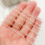 Load image into Gallery viewer, Aquamarine Sterling Silver Wire Chain