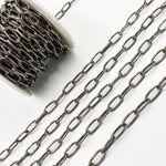 Load image into Gallery viewer, Black Rhodium Sterling Silver Oval Link Chain