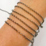 Load image into Gallery viewer, 977OX. Oxidized Sterling Silver Rolo Chain