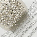 Load image into Gallery viewer, Sterling Silver Cable Oval Diamond Cut Link Chain
