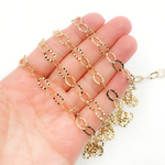 Load image into Gallery viewer, Y97GP. Gold Plated 925 Sterling Silver Hammered Round Link Chain