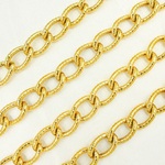 Load image into Gallery viewer, Gold Plated 925 Sterling Silver Textured Oval Link Chain