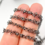 Load image into Gallery viewer, Black Rhodium Sterling Silver Dangle Chain