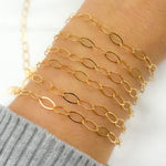 Load image into Gallery viewer, 14K Gold-Filled Flat Oval Link Chain