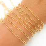 Load image into Gallery viewer, Gold Filled Flat Paperclip Chain