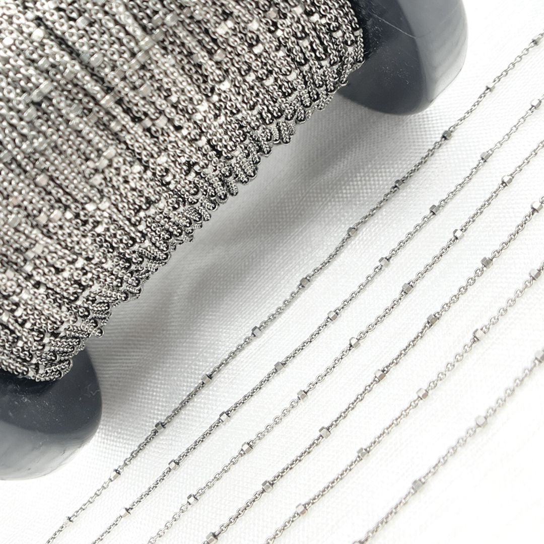 Oxidized Sterling Silver Satellite Chain