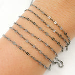 Load image into Gallery viewer, Oxidized Sterling Silver Marina Link Chain
