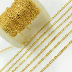 Load image into Gallery viewer, Z22GP. Gold Plated 925 Sterling Silver Hammered Long & Short Oval Link Chain