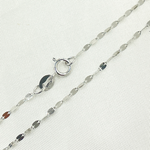 Load image into Gallery viewer, 14K Solid White Gold Satellite Cube Chain