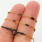 Load image into Gallery viewer, Gold Plated and Black Rhodium Sterling Silver Satellite Bars Chain