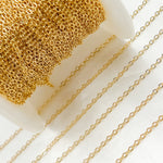 Load image into Gallery viewer, 14K Gold Filled Flat Round 2mm Link Chain