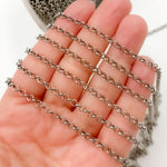 Load image into Gallery viewer, Oxidized Sterling Silver Rolo Chain
