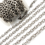 Load image into Gallery viewer, Oxidized Sterling Silver Thick Oval Link Chain