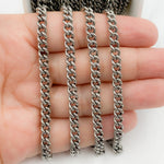 Load image into Gallery viewer, Oxidized Sterling Silver Curb Chain