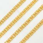 Load image into Gallery viewer, Gold Plated 925 Sterling Silver Hollow Double Curb Chain.