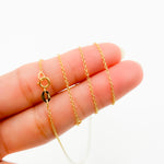 Load image into Gallery viewer, 030R01LGJ08018K. 18K Solid Gold Cable Chain with Extender