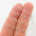 Load image into Gallery viewer, V296SS. Sterling Silver Clover and Oval Link Chain