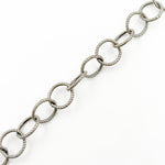 Load image into Gallery viewer, Oxidized Sterling Silver Twisted Round Link Chain
