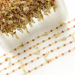 Load image into Gallery viewer, Garnet & CZ Dangle Gold Plated Wire Chain.